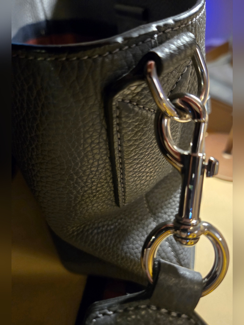Marc Jacobs Gotham Leather Bucket Bag - Gray - Picture 13 of 14